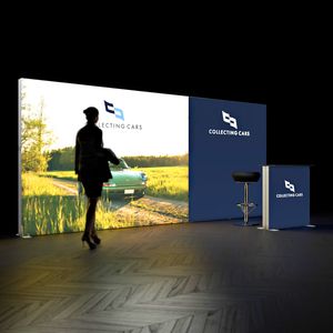 FABRILUX® 5m LED Fabric Lightbox Backlit Exhibition Stand Kit 3