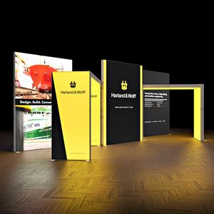 SKYBRIDGE® Lightbox Exhibition Stand LED Ceiling Arches Freestanding Display Booth