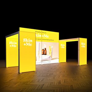 SKYBRIDGE® Lightbox Exhibition Stand LED Ceiling Twin Arch Backwall Display 6x3