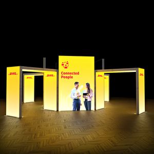 SKYBRIDGE® Lightbox Exhibition Stand LED Ceiling Arches Freestanding Display Tower Booth