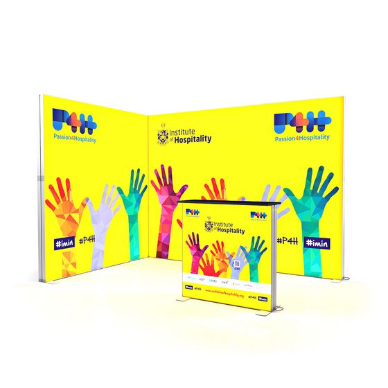 FABRILUX® 3x2 LED Lightbox Freestanding Fabric Exhibition Stand Kit 9
