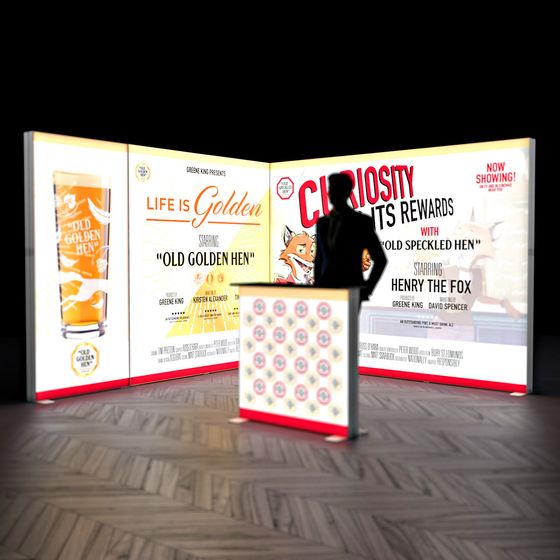 FABRILUX® 3m x 3m LED Lightboxes Fabric Exhibition Stands Kit 14
