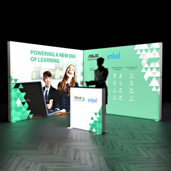 FABRILUX® 3x3 LED Lightbox Fabric Exhibition Stand Display Kit 12