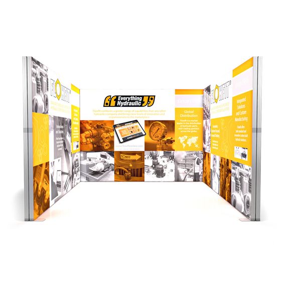 FABRILUX® LED Lightbox Exhibition Stand Booth U-Shape 3m x 3m Kit 13