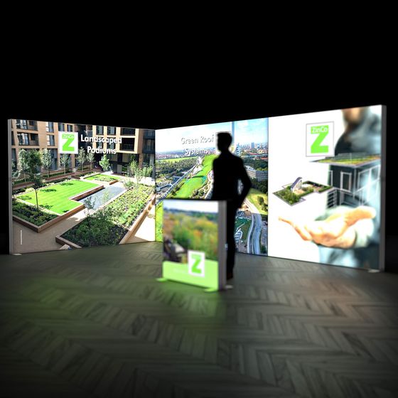 FABRILUX® 5x3 LED Fabric Lightbox L-Shaped Pop Up Stand Kit 22