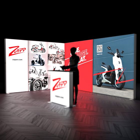 FABRILUX® 3x4m LED Fabric Lightbox Exhibition Stand Kit 18