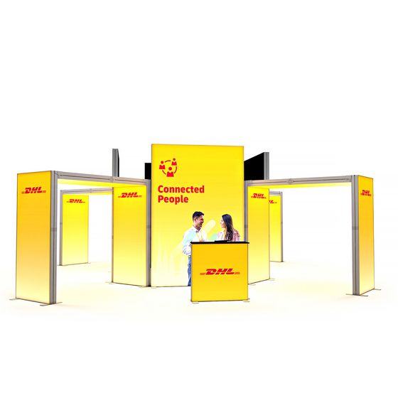 SKYBRIDGE® Lightbox Exhibition Stand LED Ceiling Arches Freestanding Display Tower Booth