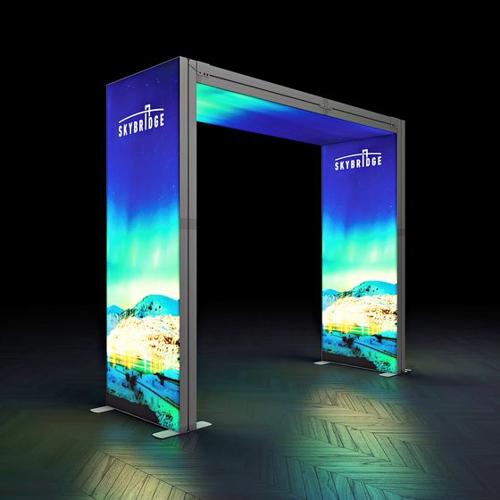 SKYBRIDGE® Freestanding Exhibition Stand Lightbox Ceiling LED Arch 850mm