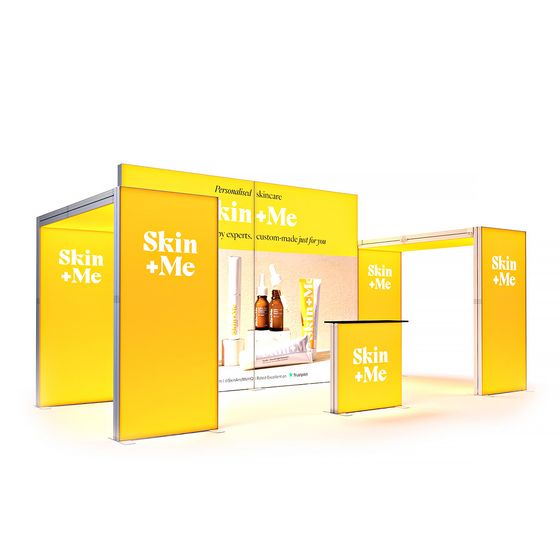 SKYBRIDGE® Lightbox Exhibition Stand LED Ceiling Twin Arch Backwall Display 6x3