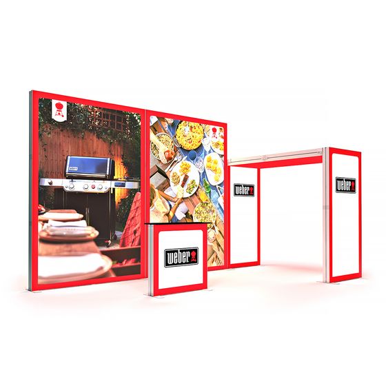 SKYBRIDGE® Exhibition Stand LED Lightbox Ceiling Arch Backlit Backdrop 5x2