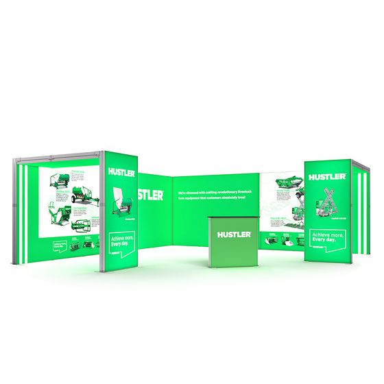 SKYBRIDGE® Exhibition Stand LED Lightbox Ceiling Arches 6.5m x 6.5m